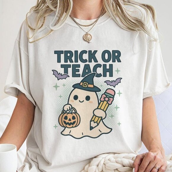 Tops - Trick or Teach Shirt, Trending Unisex Tee Shirt